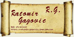 Ratomir Gagović vizit kartica